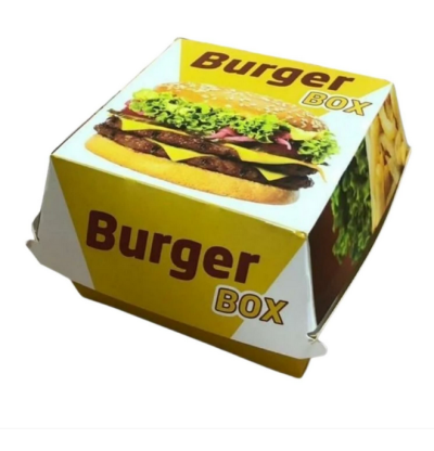 BASKILI HAMBURGER KUTUSU 9X9X7 ( KÜÇÜK BOY ) 100 ADET