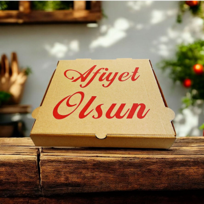 KRAFT OLUKLU 26X26X4 CM PİZZA KUTUSU 100 ADET