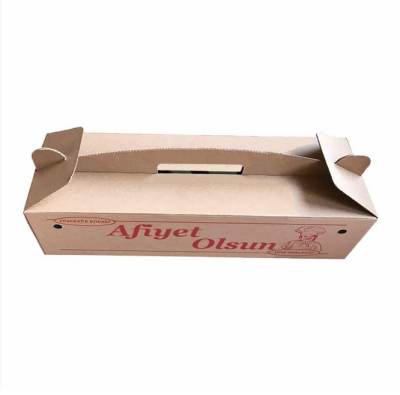 KRAFT OLUKLU 40X20X10 CM BÜYÜK BOY LAHMACUN KUTUSU 100 ADET - Görsel 2