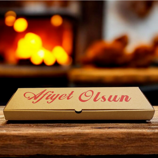 KRAFT OLUKLU 43X13,5X3,5 CM PİDE KUTUSU 100 ADET