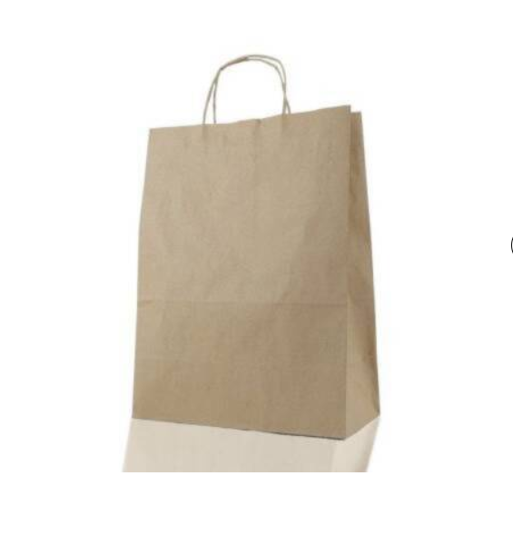 Burgu Saplı Kraft Çanta 22x28x12cm 250 Adet