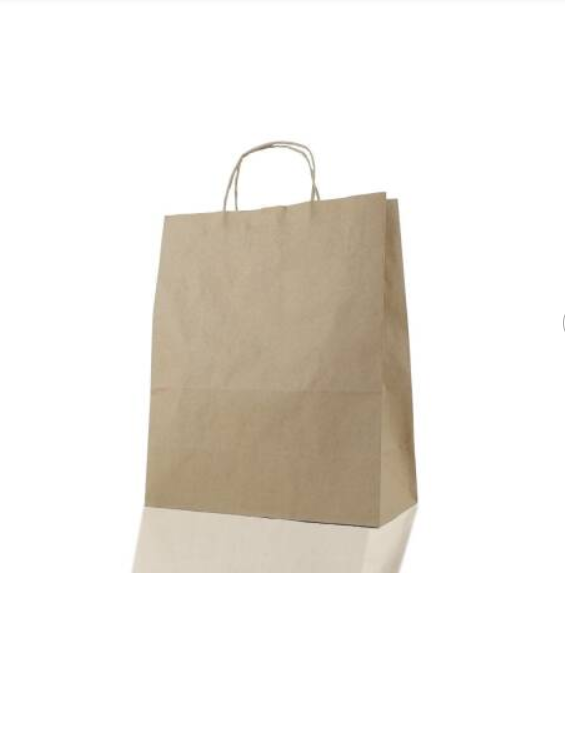 Burgu Saplı Kraft Çanta 25x31x12 cm Burgu Saplı Kraft Çanta 25x31x12cm 50 Adet - Görsel 1