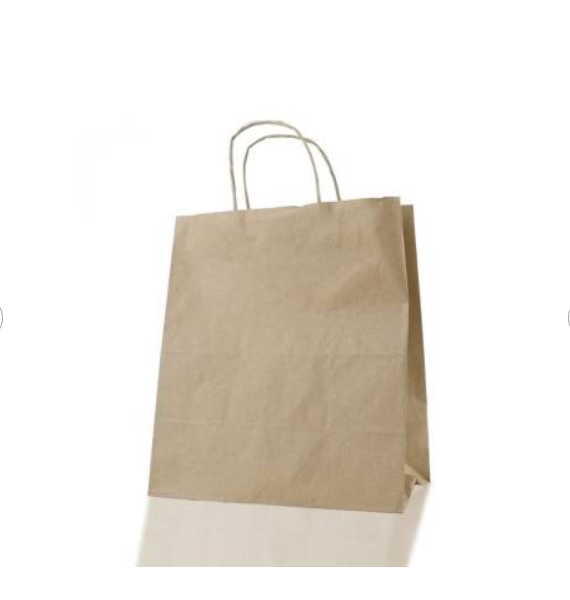 Burgu Saplı Kraft Çanta 27x29x16cm 300 Adet