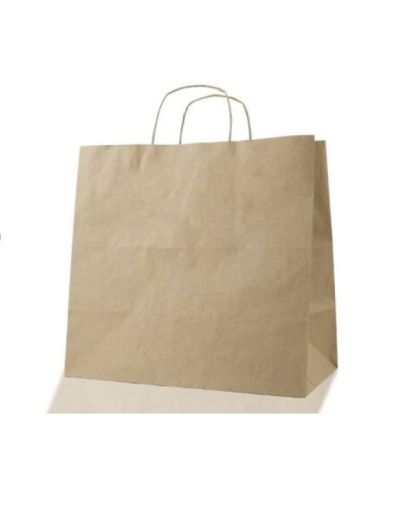 Burgu Saplı Kraft Çanta 32x40x12cm 50 Adet