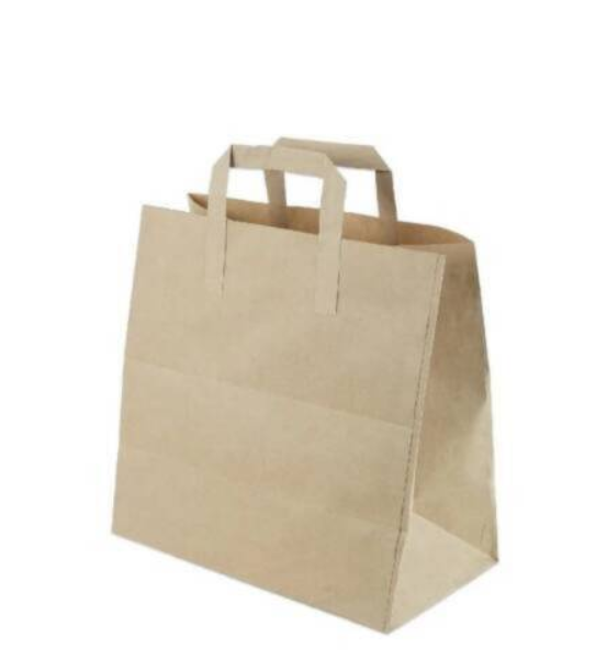Kağıt Saplı Kraft Çanta 27x29x16cm 50 Adet