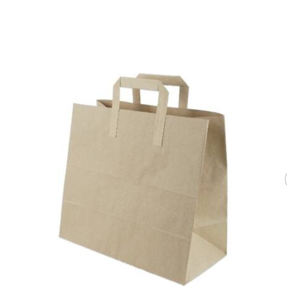 Kağıt Saplı Kraft Çanta 32x28x16cm 50 Adet